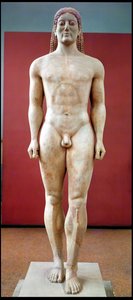 Anavysos Kouros, Kroisoksen hautapatsas n. 530-520 eKr. (marmori)